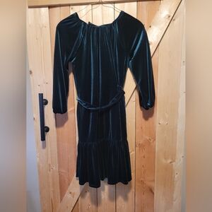 Draper James RSVP Elegant Velvet Green Dress